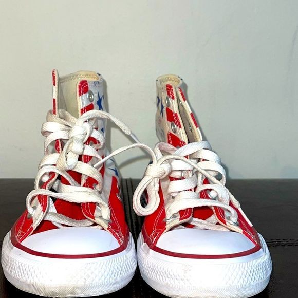 Converse Kids Sneakers - Red, White, and Blue - Picture 3 of 8